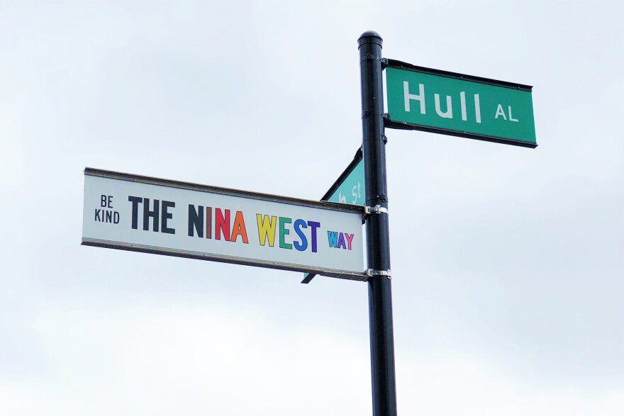 Hull Alley in the Short North was temporarily renamed in honor of drag queen Nina West, who is serving as Grand Marshal of the Columbus Pride Festival and Parade.