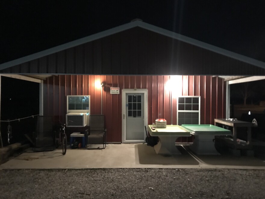 Andrew Joyce's shuttered produce stand near Malden, Missouri, won't open this summer due to last year's severely damaged crop. 