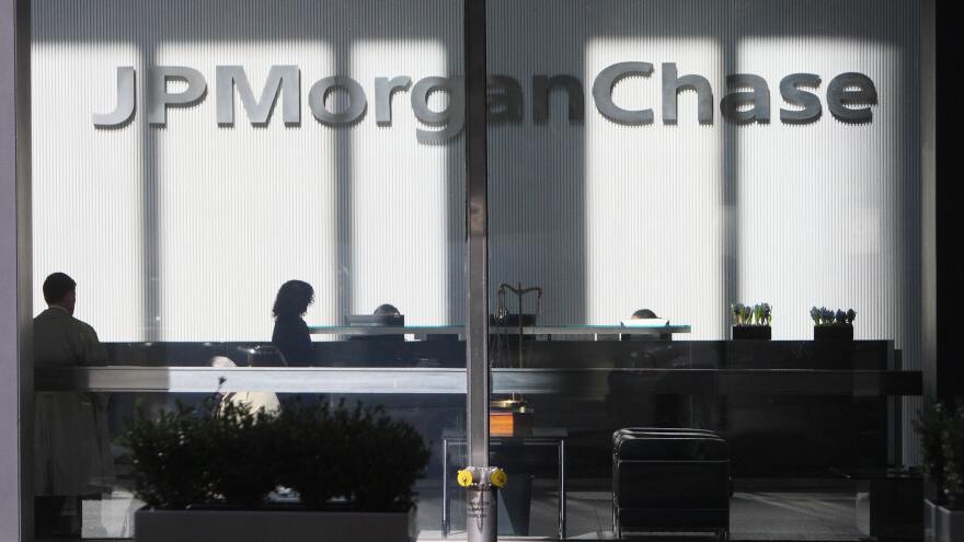 The JPMorgan Chase headquarters is seen in New York. Sen. Bernie Sanders has said it and other major banks are too big and powerful.