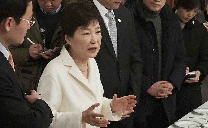 South Korean President Park Geun-hye was impeached by the country's parliament in December and is awaiting a ruling by the country's constitutional court as to whether she will be removed from office.