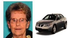 Missing poster featuring a photo of Jean Jenkins and her make of car. 