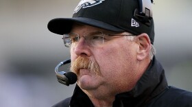 Head coach Andy Reid of the Philadelphia Eagles looks on during a game against the Washington Redskins on Dec. 23, 2012 in Philadelphia.
