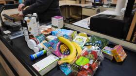 A cashier scans groceries, including produce, which is covered by the USDA Supplemental Nutrition Assistance Program (SNAP), at a grocery store in Baltimore, Monday, Nov. 10, 2025. (Stephanie Scarbrough/AP)