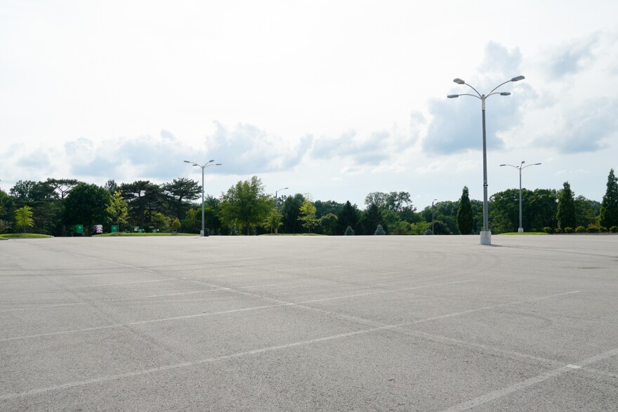 The parking lot is the planned location for the Enterprise Stage and multiple concession stands. As of Aug. 31, the lot was empty.