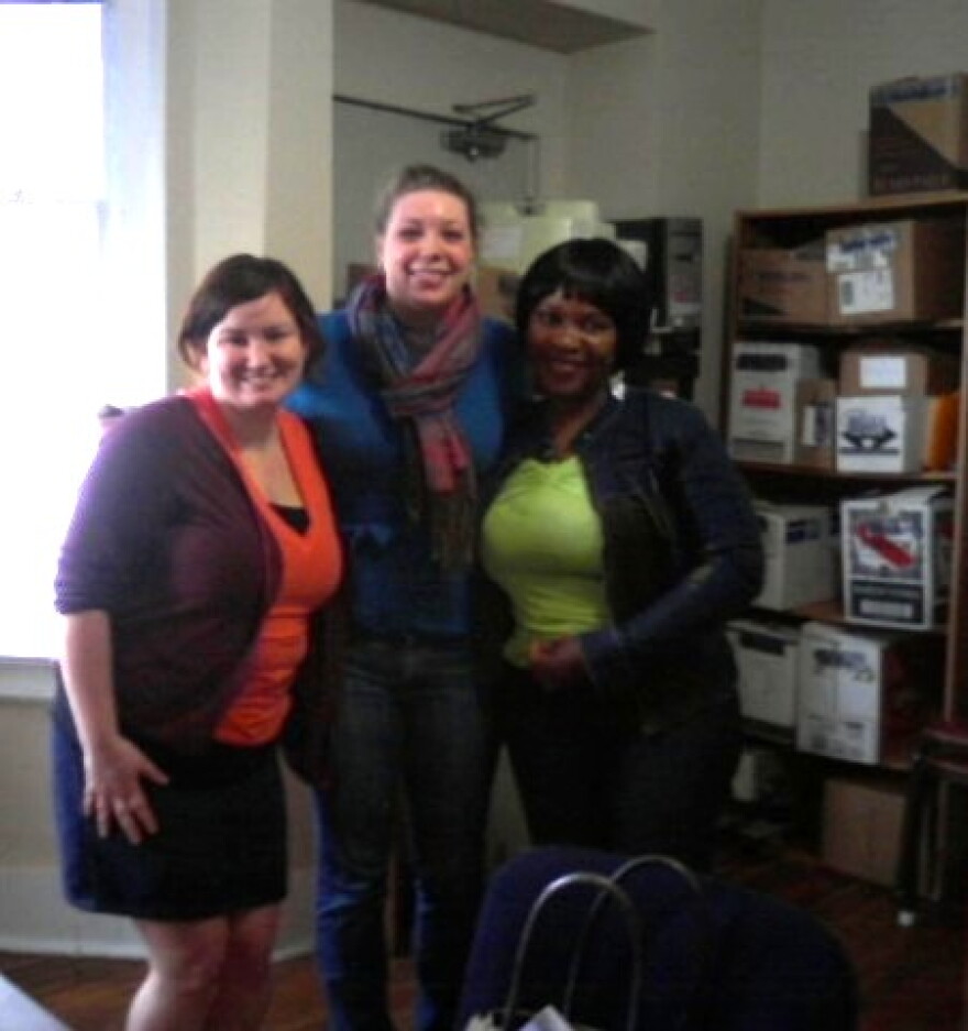 Left to right: Nikki Hitchcock, Emily Chuba, and Roseline Freeman