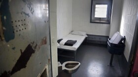 This file photo shows a solitary confinement cell called "the bing," at New York's Rikers Island jail.  (Bebeto Matthews, File/AP Photo)