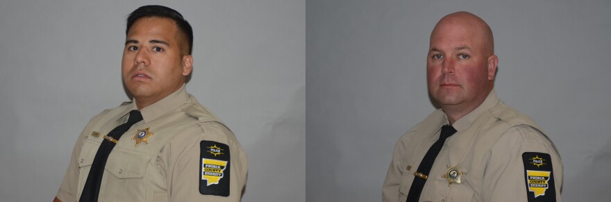 Former Peoria County Sheriff's deputies Joshua Carr, left, and Matthew Hawkins.