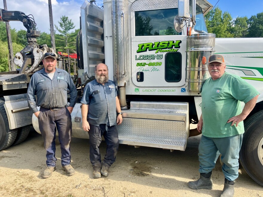 Dean Knowles, Jason Irish, and Andy Irish are the co-owners of Irish Family Logging, which Andy started in 1984.