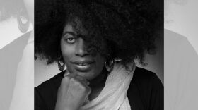 a black and white photo of Semaj Brown