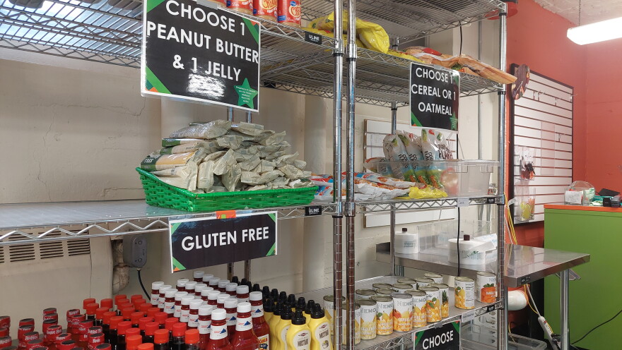 The Swoop's Food Pantry is well-stocked.
