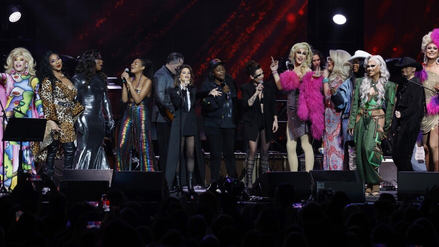 At Monday night's Love Rising event in Nashville, Tenn., artists including Allison Russell, Jason Isbell, Maren Morris, Joy Oladokun and Amanda Shires, along with drag artists, united against new legislation targeting drag performances and transgender people.