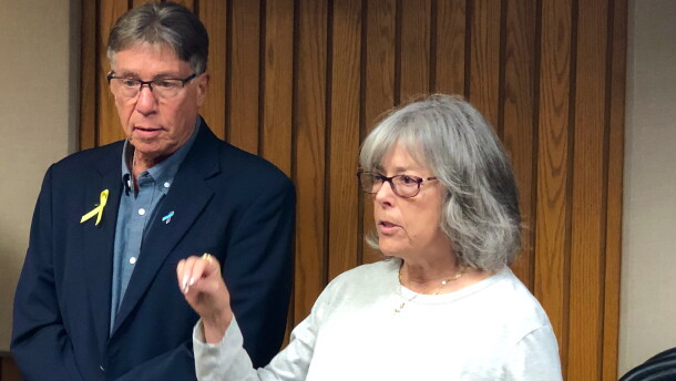 Joe and Elisa Tobia urge Gov. Hochul to sign rural suicide prevention bill.