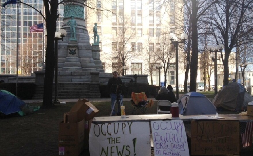 A new encampment now established at Lafayette Square in downtown Buffalo by Occupy movement