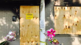 The front entrance to Apartment G at the Summit-Cone apartment complex, where a deadly fire killed five young refugee children. This fire laid bare housing issues in Greensboro.