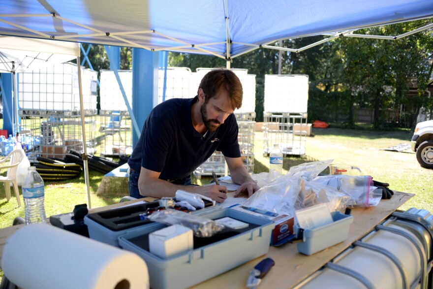 Seth Womble in Columbia soon after the 2015 flood