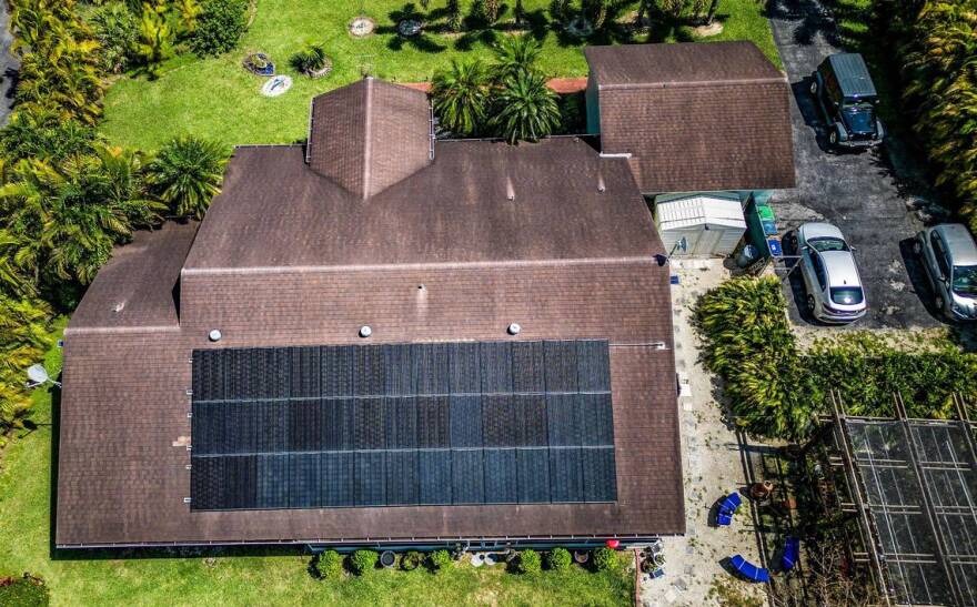 A rooftop solar array.