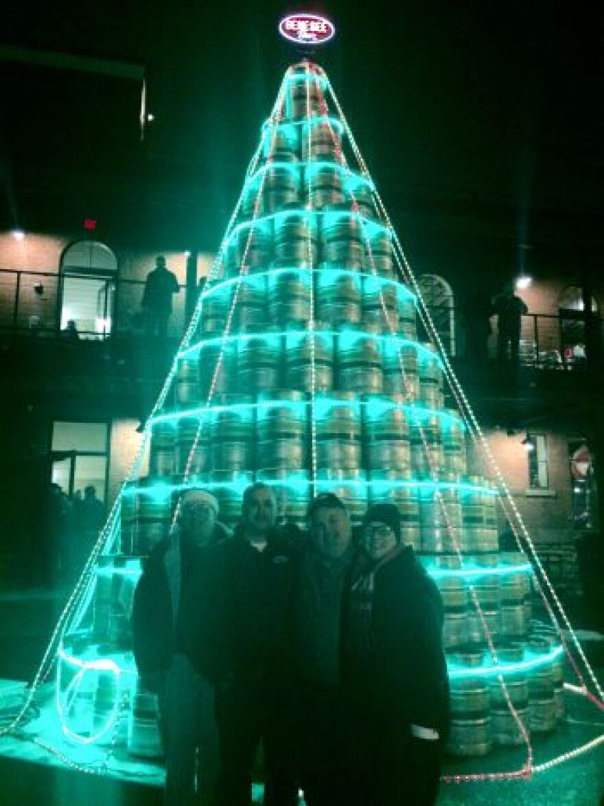 Genesee Brewery Lights Up Beer Keg Christmas Tree WXXI News