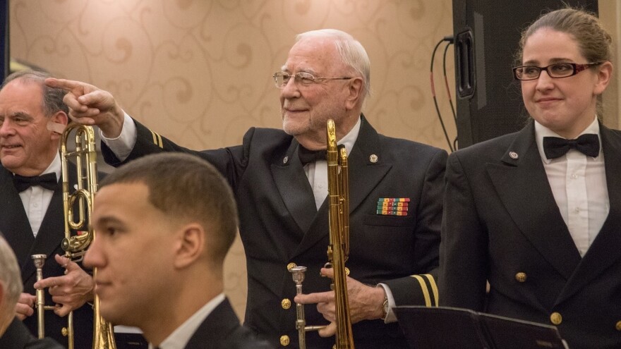 95-year-old Ezra Wenner performing with The Allentown Band.