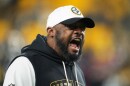Pittsburgh Steelers head coach Mike Tomlin yells before an NFL wild-card playoff football game against the Houston Texans, Monday, Jan. 12, 2026, in Pittsburgh.