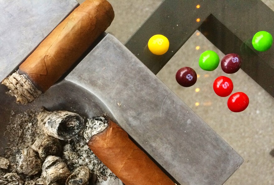 Because a high pH level makes cigars fairly alkaline, consuming tart candies like Skittles or Starbursts can help neutralize the palate.