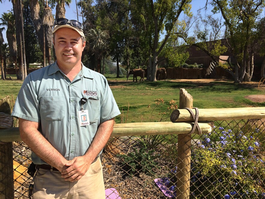 Vernon Presley is the lead elephant curator at the Fresno zoo. Software that gives elephant caretakers a wealth of data on the elephants' health and activity from day to day has helped zoo workers create more interesting social environments for the animals, Presley says.