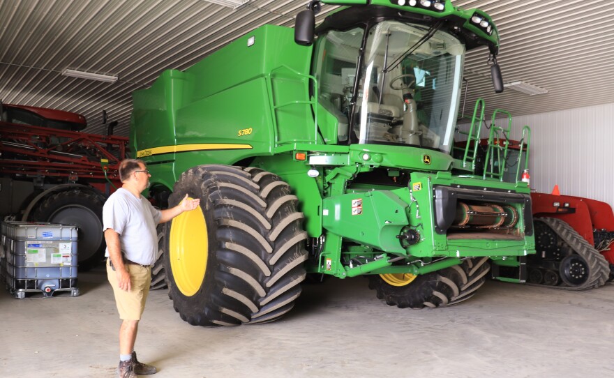 Mike Krawczyk showing off his newest combine.