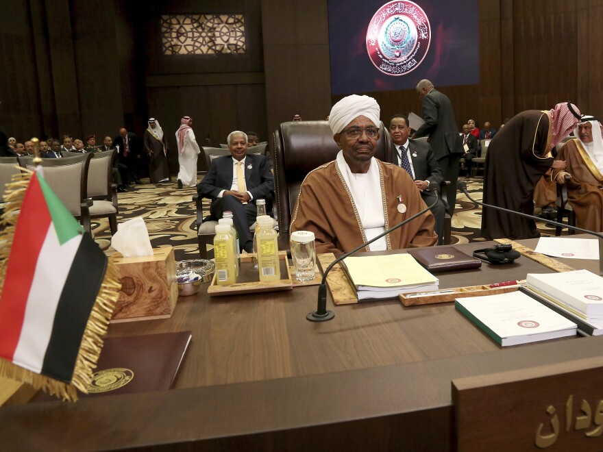 Sudanese President Omar al-Bashir attends talks of the Arab League summit in Jordan in March. He is wanted by the International Criminal Court on charges including crimes against humanity.