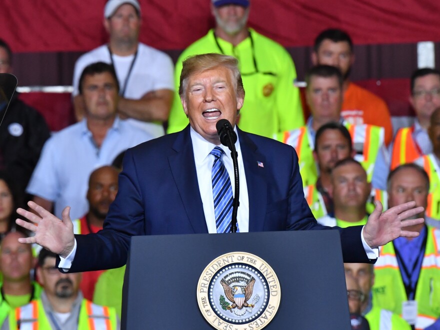 President Trump speaks at Shell's Pennsylvania Petrochemicals Complex in Monaca, Pa., on Aug. 13, 2019. The oil and gas industry will lose an ally in the White House as Trump's term comes to an end.