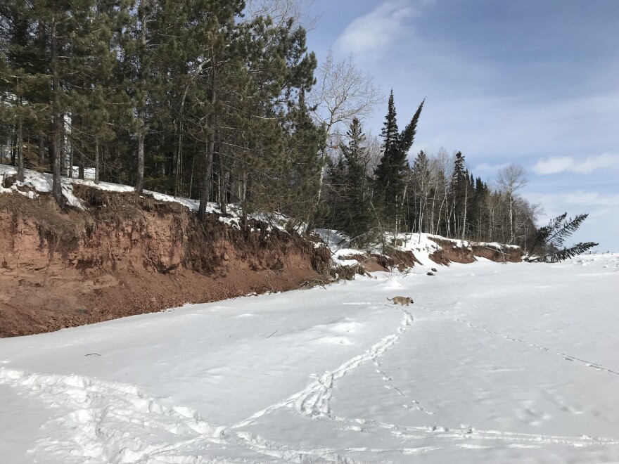 Erosion along the north shore of Lake Superior