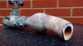 Lead pipes like this one still bring water into many U.S. homes.