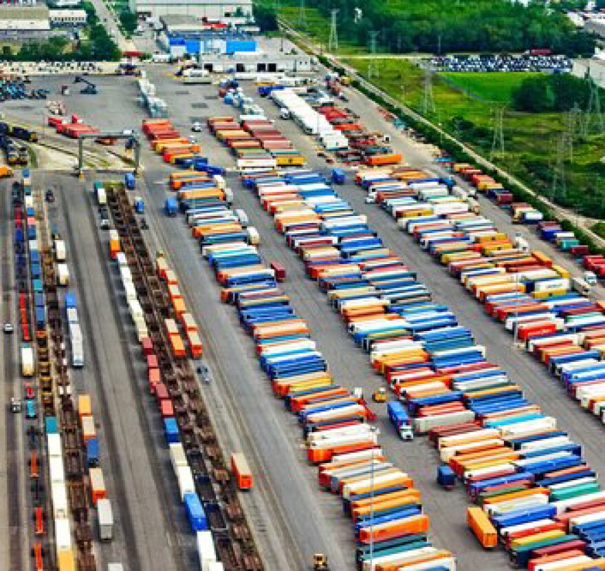 Rows of container units.