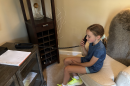Claire Ladd calls a friend to tell a joke.