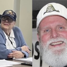 Left: Antrim County Clerk Victoria Bishop. Right: Randy Bishop, host of a conservative talk radio show. (Photo : Claire Keenan-Kurgin / IPR archives)