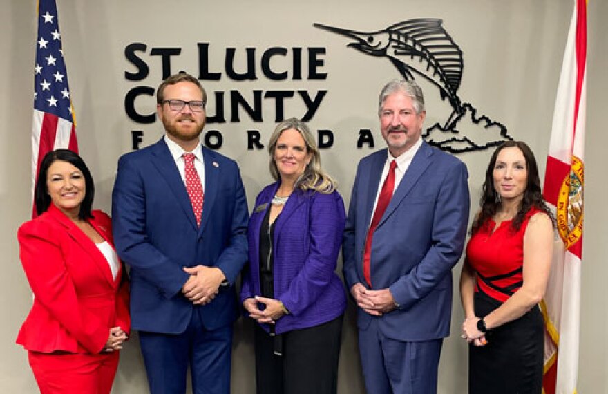 Group photo of the St. Lucie County commissioners