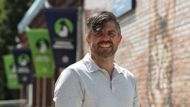 Bruce Ingersoll, Rochester Animal Services' new veterinarian outside the Verona Street building Thursday, August 27th, 2026.