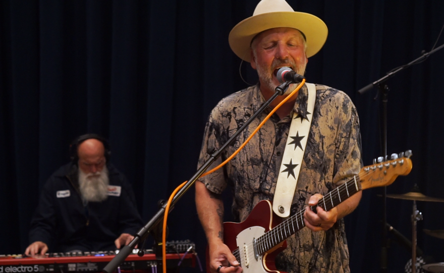 Miles Nielsen & The Rusted Hearts performing live in WNIJ's Studio A