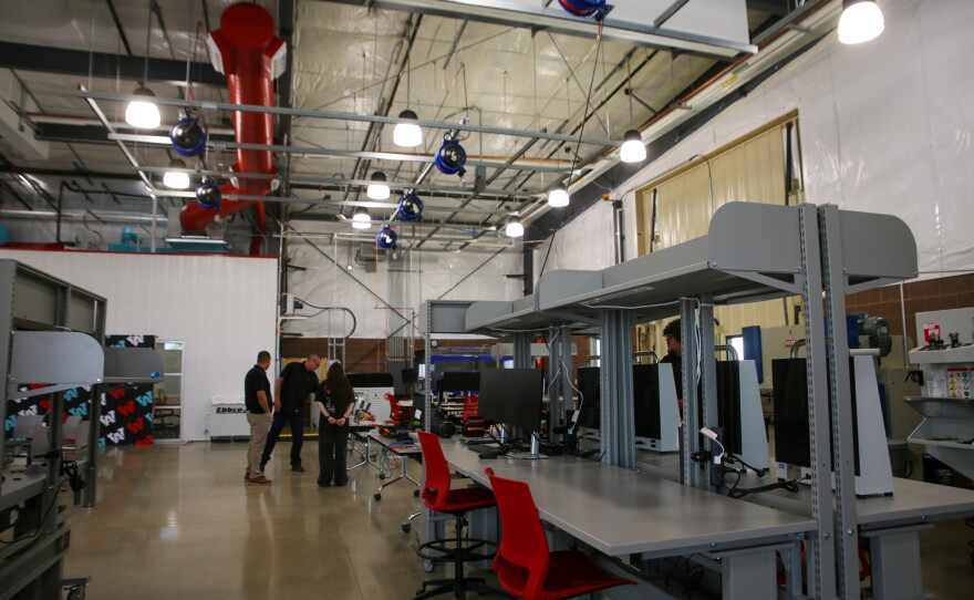 A look inside the AWC Wellton Future48 Workforce Accelerator. The facility is 5,600 square feet.