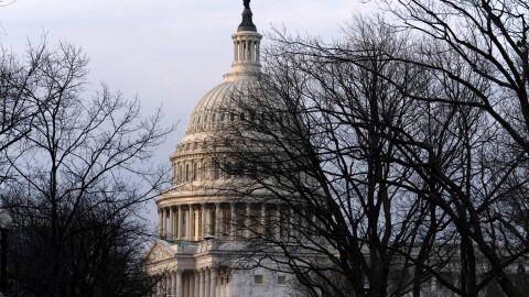 The U. S. Capitol is seen at sunrise in Washington, Wednesday, March 16, 2022.