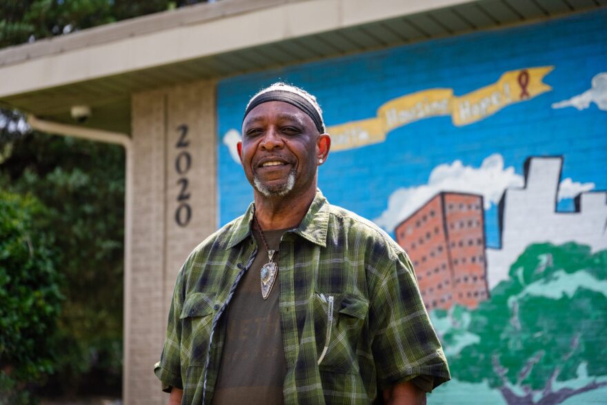 Robert Smith, outside the Philadelphia Center in Shreveport, Louisiana, was diagnosed with HIV in 1994 and began taking daily antiviral pills in 2006. By 2010, when he entered a new relationship, the virus couldn’t be detected in his blood.