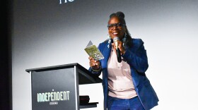 Greenville Poet Laureate Glenis Redmond reads her poetry at Charlotte Earth Day.