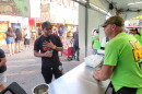 Jim Hasbrouck takes a customer's order at the Fried Specialties booth.