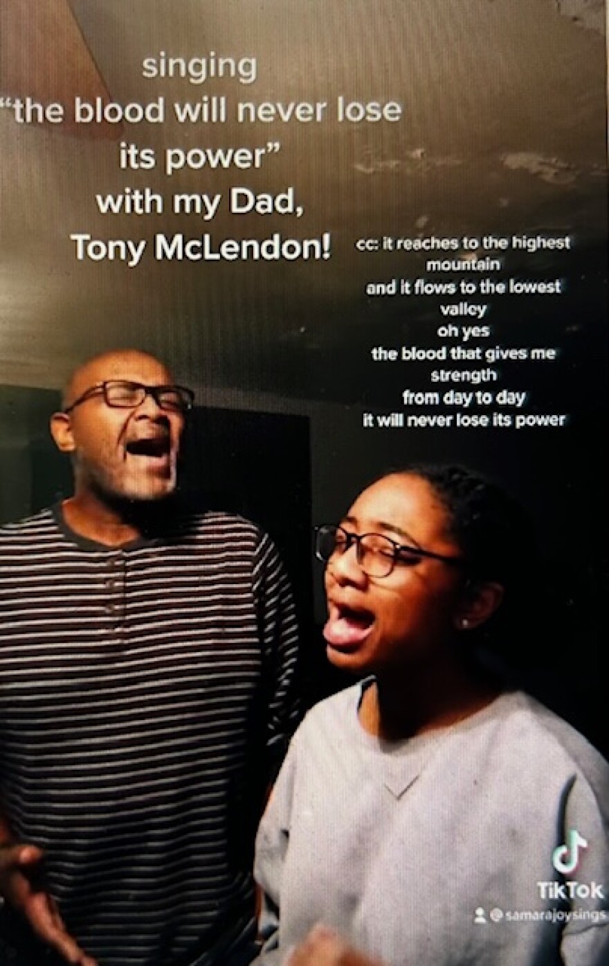 Samara Joy's social media post about singing with her dad