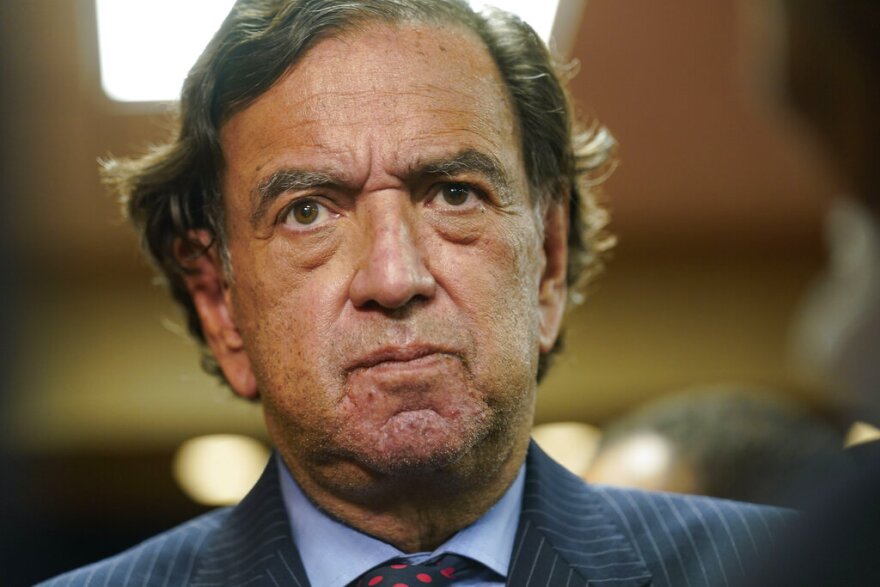 FILE - Former U.S. diplomat Bill Richardson speaks to reporters after a news conference in New York, on Nov. 16, 2021. Many decisions by New Mexico's most powerful regulatory panel have had direct economic and environmental consequences for one corner of the state, and yet not one candidate nominated to fill the Public Regulation Commission is from northwestern New Mexico. Former two-term governor and U.S. diplomat Bill Richardson is among those taking notice. (AP Photo/Seth Wenig, File)