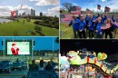 (Clockwise from top left) The IKEA Family Kite Festival, Field of Flags, Dan Jansen Family Fest and the Milky Way Drive-In.