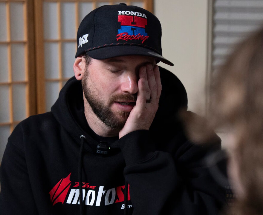 Kaylub Giamanco sits down for an interview with OPB in Bend, Ore., on Oct. 22, 2026.