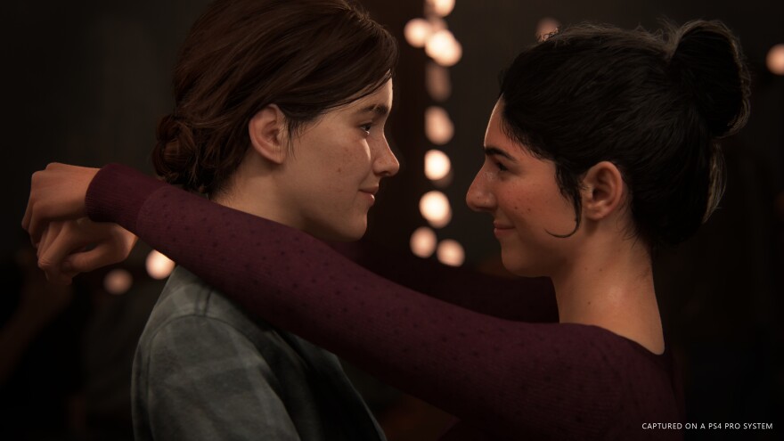 Ellie and Dina from Naughty Dog's The Last of Us 2.