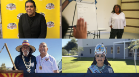 Clockwise from right: Cocopah language and culture camp, Miss Cocopah Jocentah Marie Miller, Ivan Bender of the Hualapai tribe and Fort Yuma Quechan Indian Tribe Council member Faron Owl and CRIT Councilmember Tommy Drennan.
