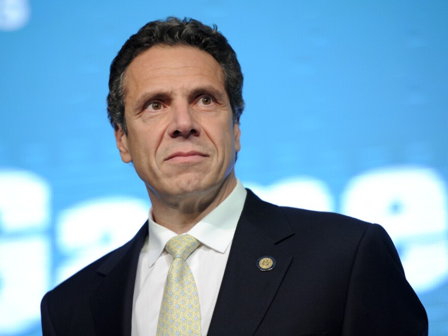<p>Gov. Andrew Cuomo, shown at the AOL Huffington Post Game Changers Awards on Oct. 18 in New York, has said extending the tax on top earners would be bad for business.</p>