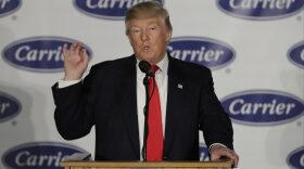 President-elect Donald Trump speaks at Carrier Corp. on Thursday, Dec. 1, 2016, in Indianapolis. (Darron Cummings/AP)