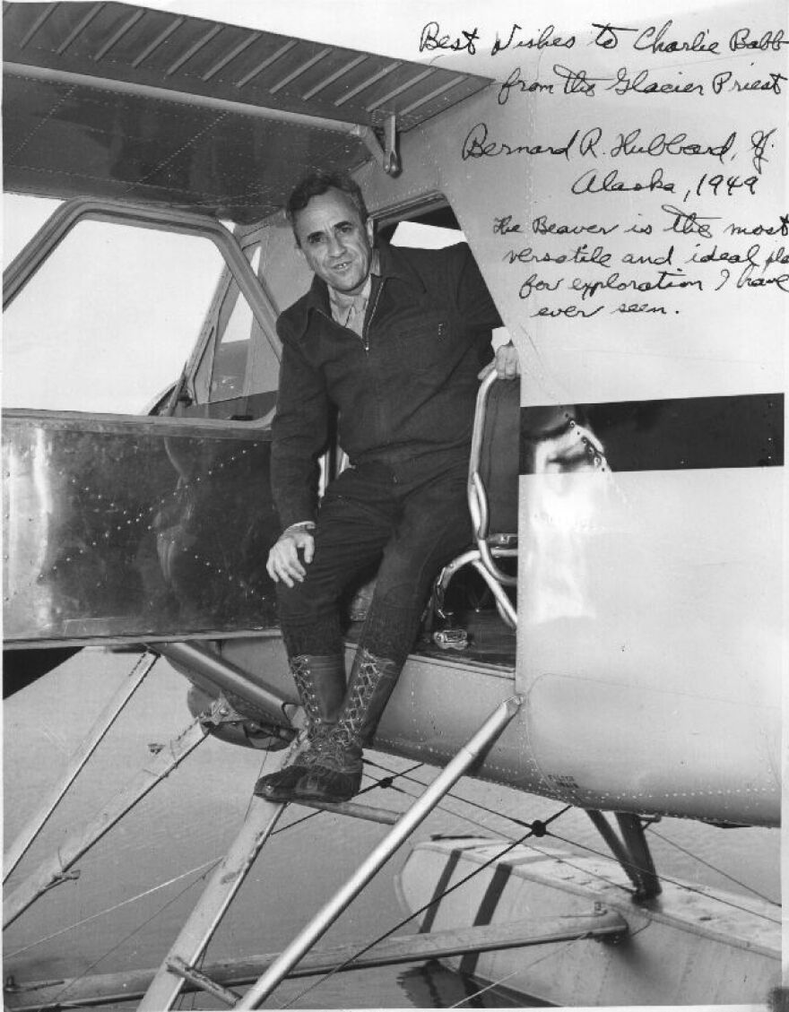The Rev. Bernard Hubbard, a geologist known as "the glacial priest," pictured in 1949. According to the legend of the 1951 Explorers Club Annual Dinner, Hubbard and another explorer had recovered a giant extinct sloth that ended up on the menu. But that story turned out to be a hoax.